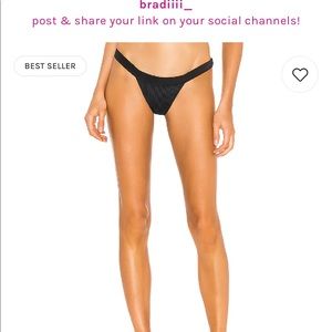 Never worn black bikini bottom